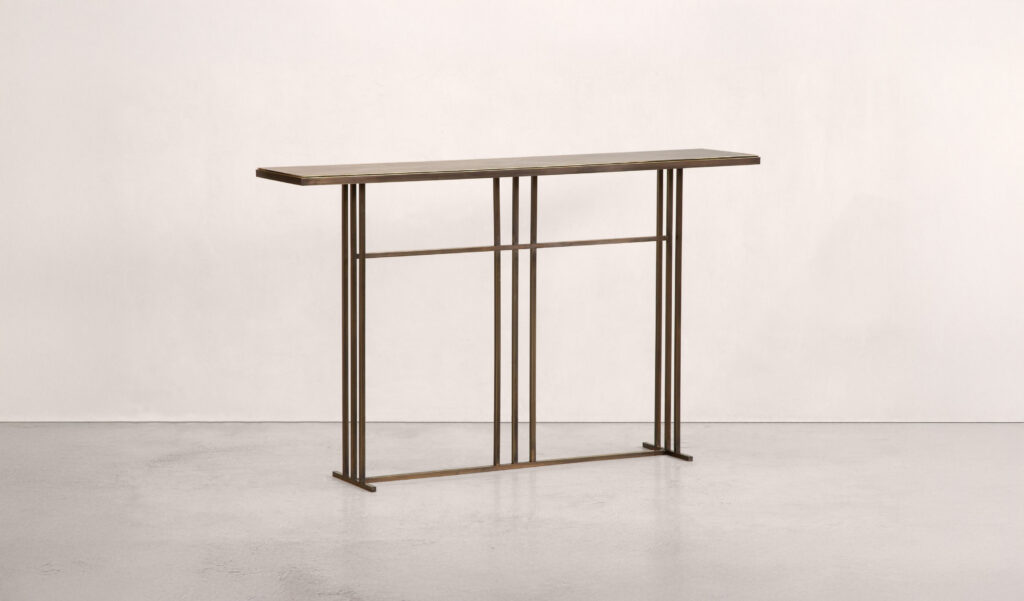 NOVOCASTRIAN Brass Nico Console Table
