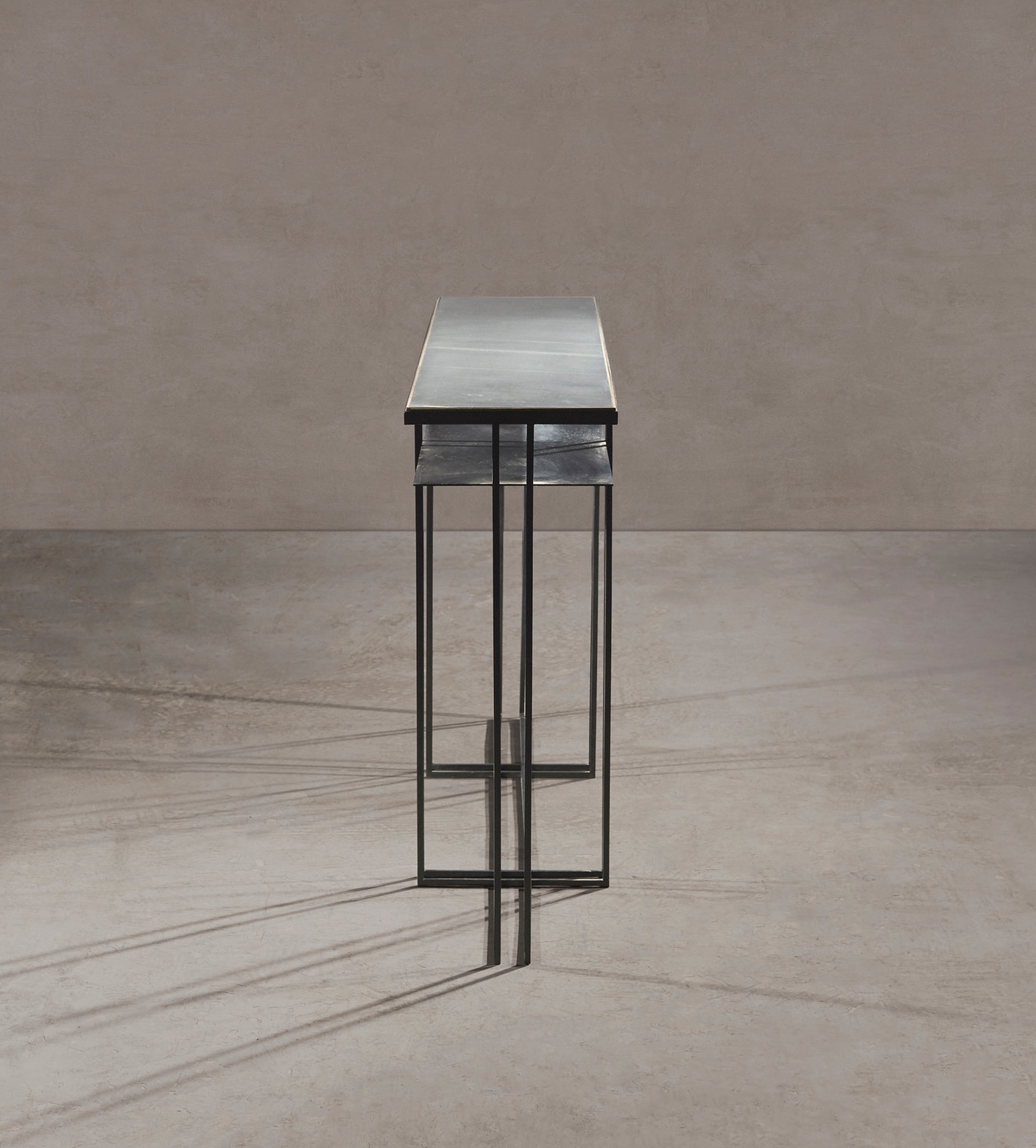 Cross Binate Console Table.